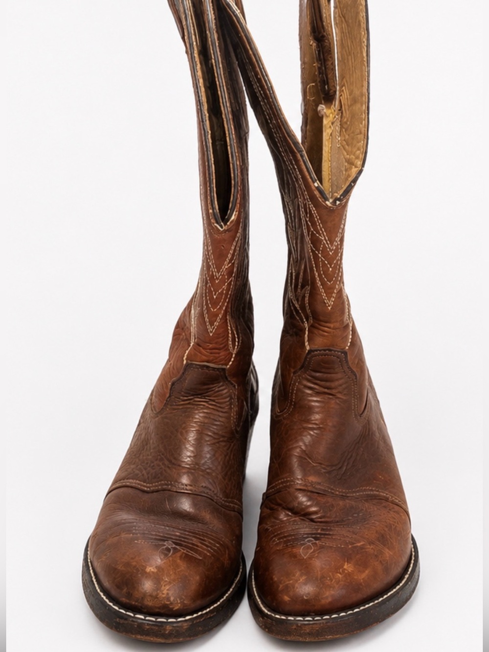 Women’s western cowgirl Boots size 10M - Double H two tone leather - Picture 2 of 11